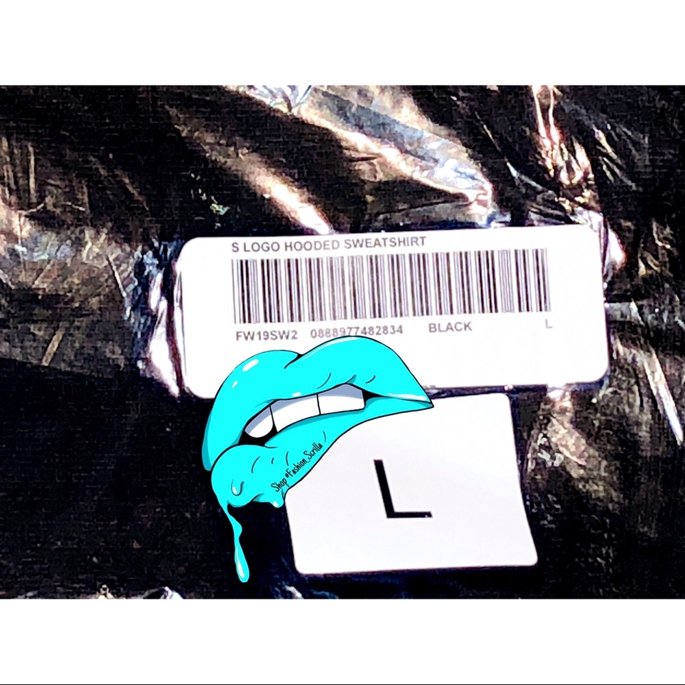 SUPREME Black & Pink logo “S” Hoodie - Picture 5 of 6